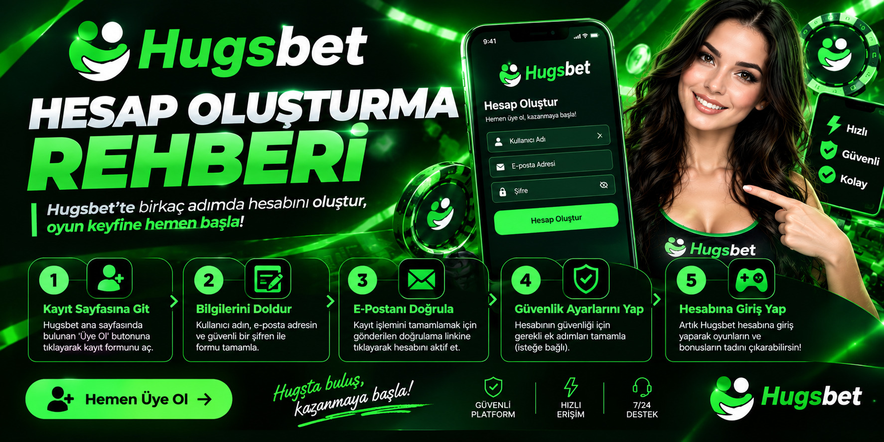 Hugsbet Hesap Oluşturma